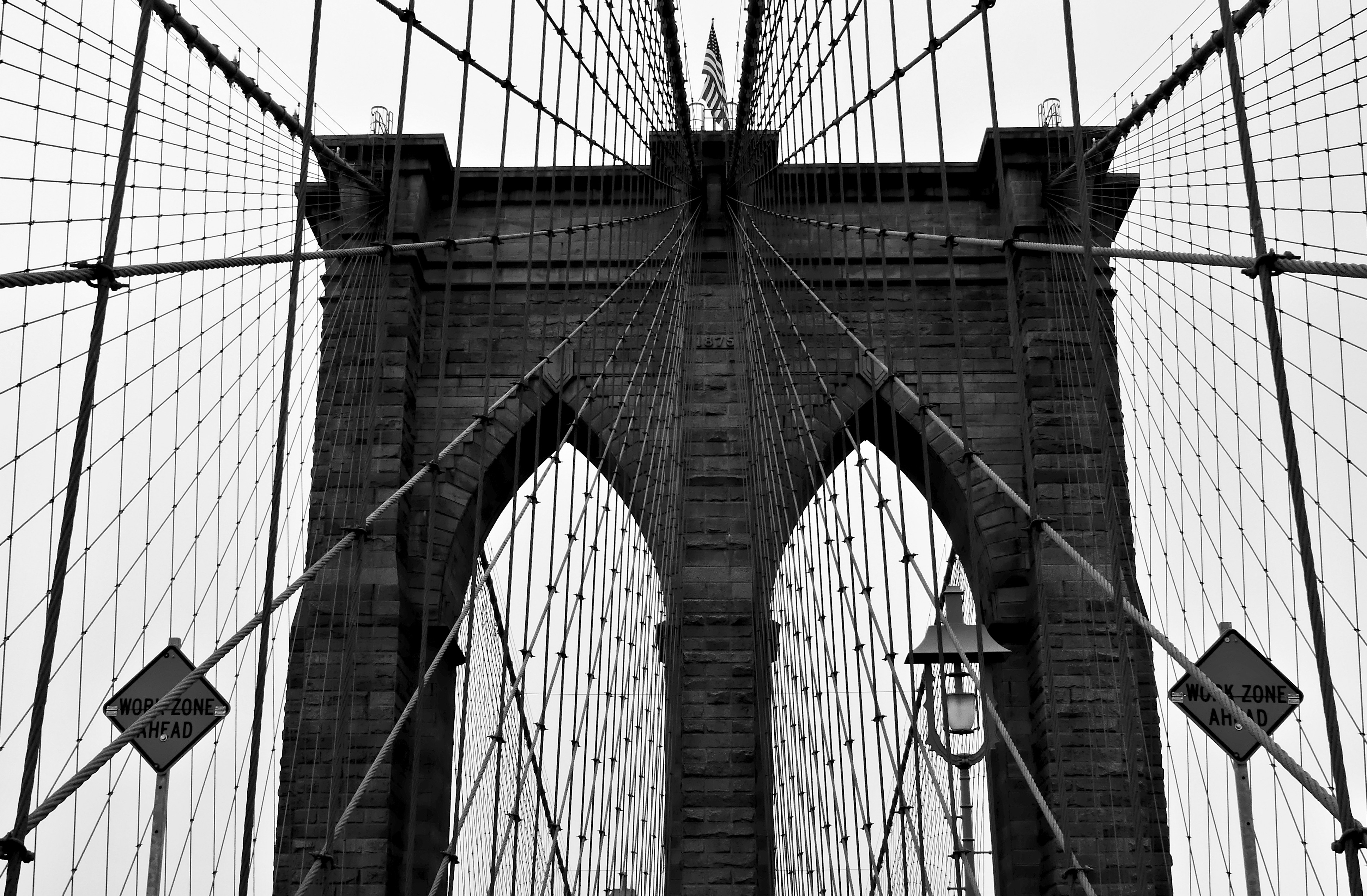 Brooklyn Bridge schwarz-weiß