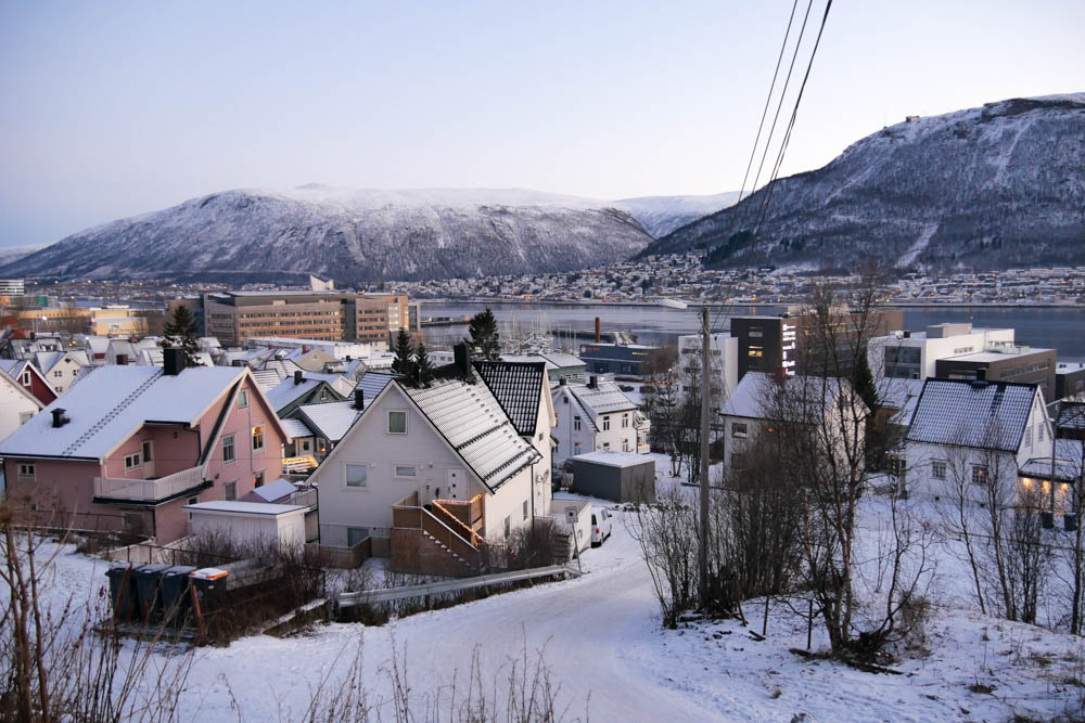 Ausblick auf den Fjord in Tromsø