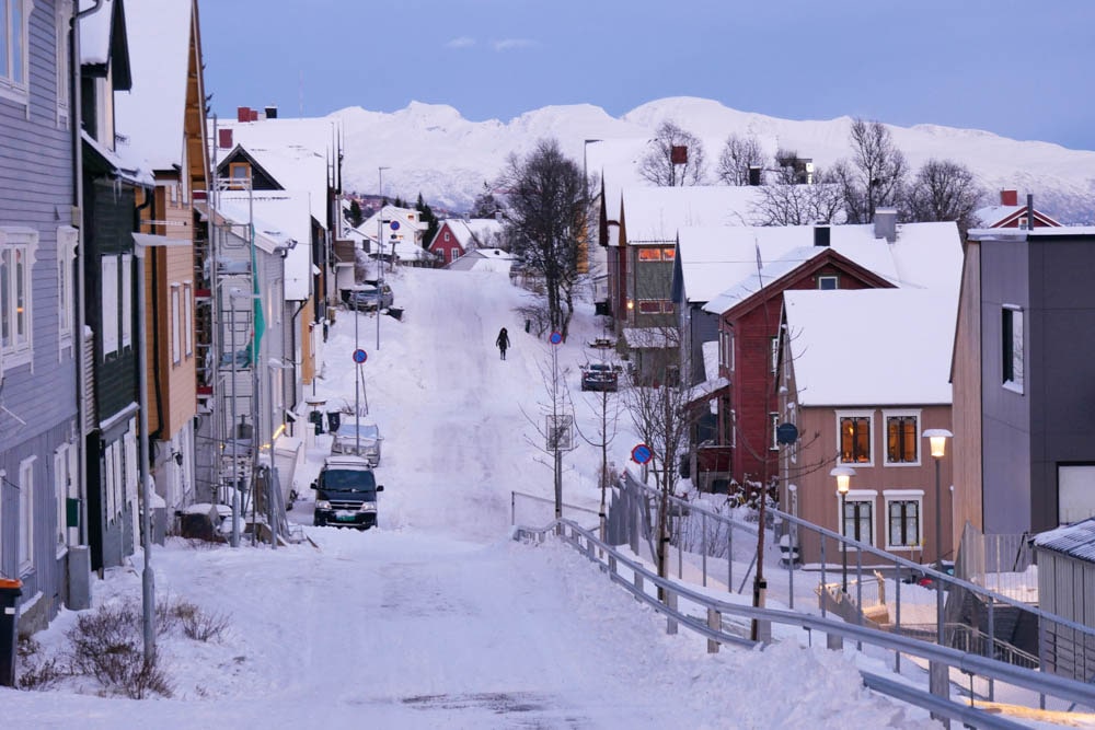 Straßenbild Tromsø, Norwegen